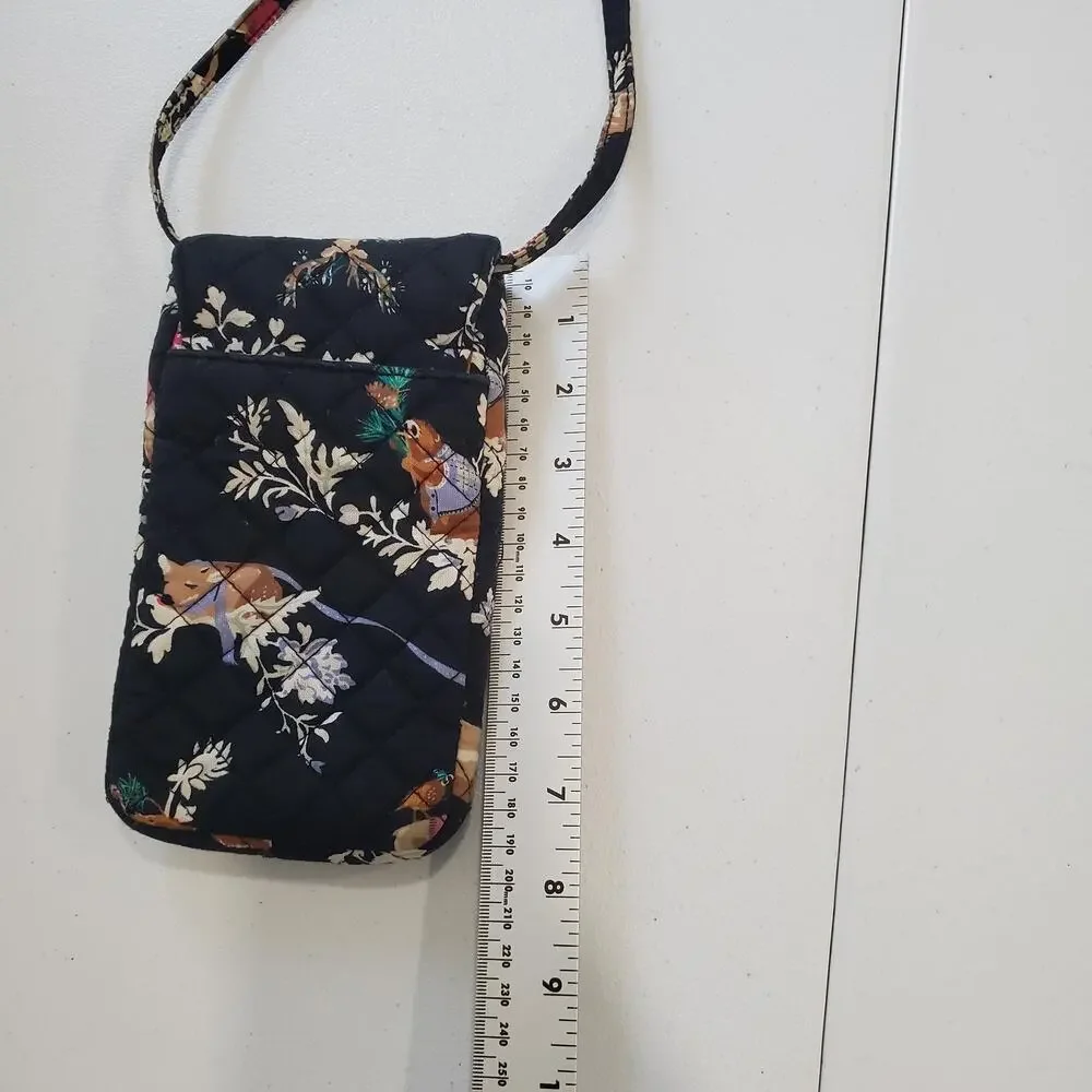 Vera Bradley Phone Crossbody Bag Merry Mischief Deer Raccoon Woodland Animal
